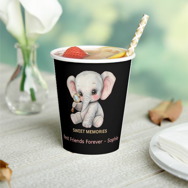 Personalised Sweet Memories Elephant Mug Paper Cups (Insitu)