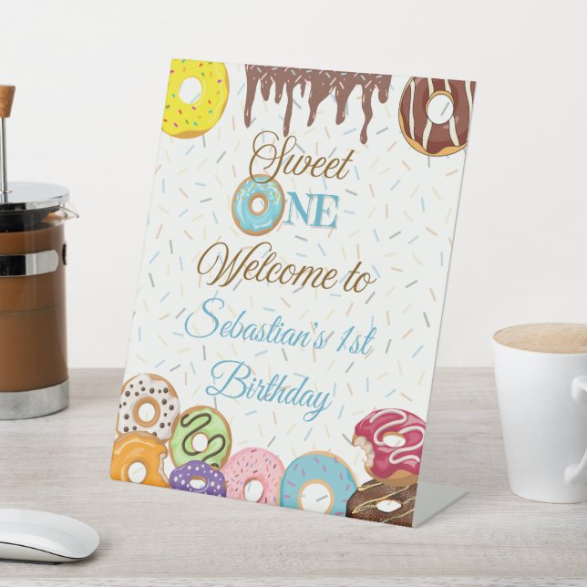Personalised Sweet One First Birthday Welcome Sign (In SItu)