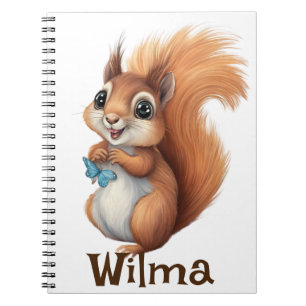 Personalised Sweet Squirrel Spiral Notebook