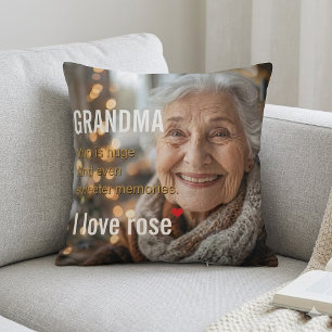 Personalised "Sweeter Memories" Grandma Photo  Cushion