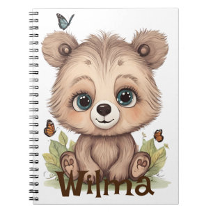 Personalised Sweetest Bear Spiral Notebook