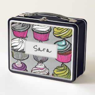 Personalised Sweets N' Treats Cupcake  Metal Lunch Box
