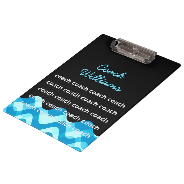 Personalised Swim Coach or Dive Coach Clipboard (Angled)