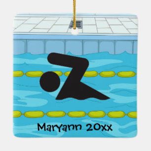Personalised Swim Design Ornament