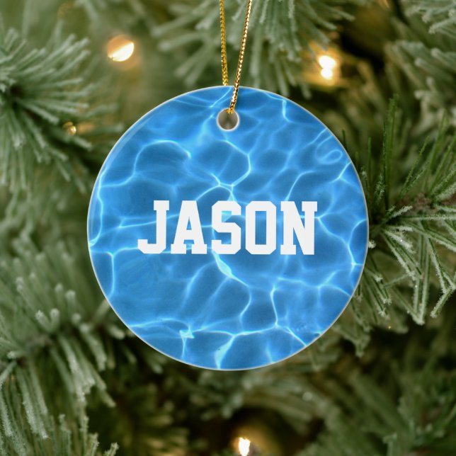 Personalised Swimmer or Diver Photo Ceramic Tree Decoration (Tree)