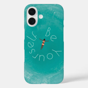 Personalised swimming in the blue ocean iPhone 16 case