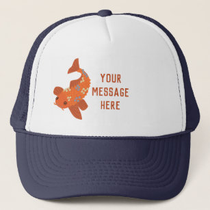 Personalised Swimming Orange Koi Goldfish Trucker Hat