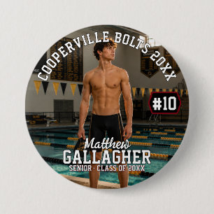 Personalised Swimming Photo Button