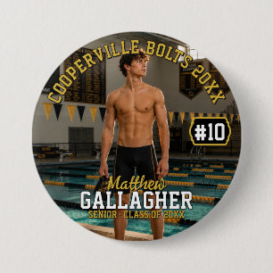 Personalised Swimming Photo Button