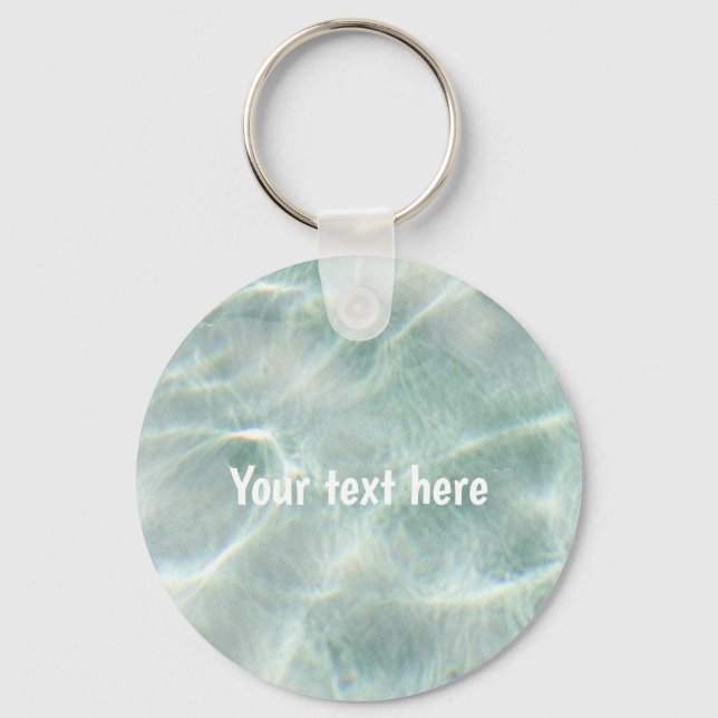 Personalised Swimming Pool Water  Key Ring (Front)
