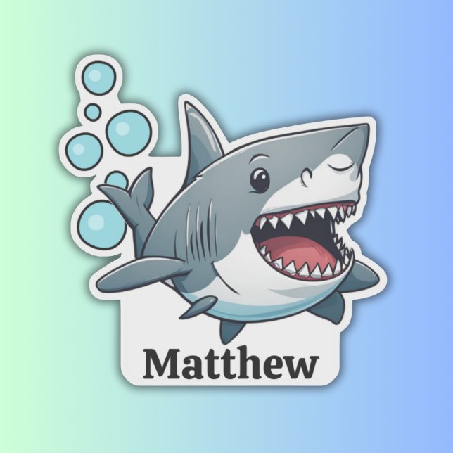 Personalised Swimming Shark Waterproof  (Creator Uploaded)
