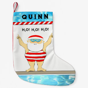 Personalised Swimming Small Christmas Stocking
