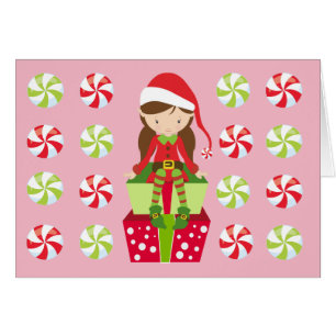 Personalised Swirl Candy Christmas Elf