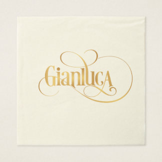 Personalised Swirly Script Gianluca Napkin