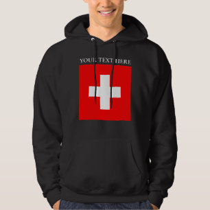 Personalised Switzerland Flag Schweiz Swiss Europe Hoodie