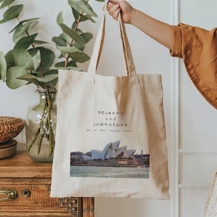 Personalised Sydney, Australia Wedding Tote Bag