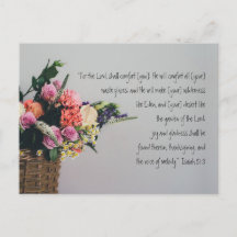 Personalised Sympathy Bible Promise Postcard
