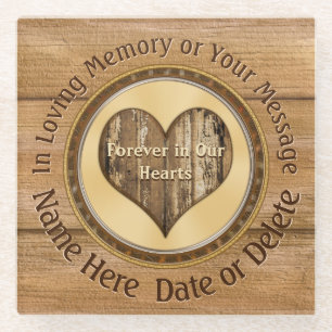 Personalised Sympathy Gift for Male Coworker Glass Coaster