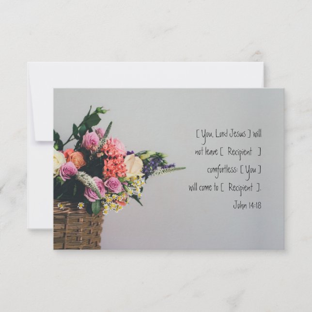 Personalised Sympathy Scripture Flat Card John 14 (Front)