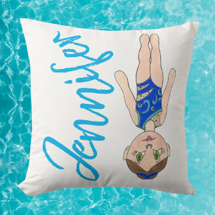 Personalised Synchro Synchronised Swim Coach Gift Cushion