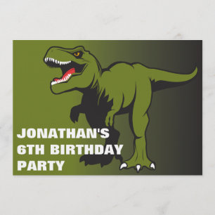 Personalised T-Rex Birthday Invitation