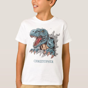 Personalised t-rex dinosaur boy birthday gift T-Shirt