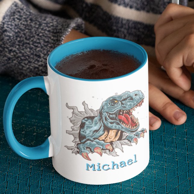 Personalised T-Rex dinosaur mug (Creator Uploaded)