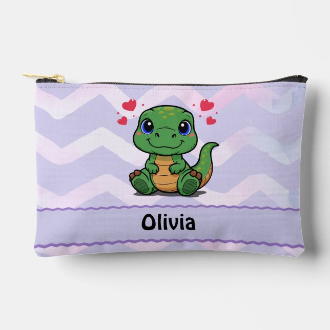 Personalised T-Rex Dinosaur Pencil Pouch (Front)