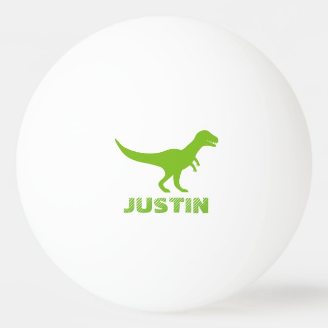 Personalised t rex dinosaur ping pong balls (Front)