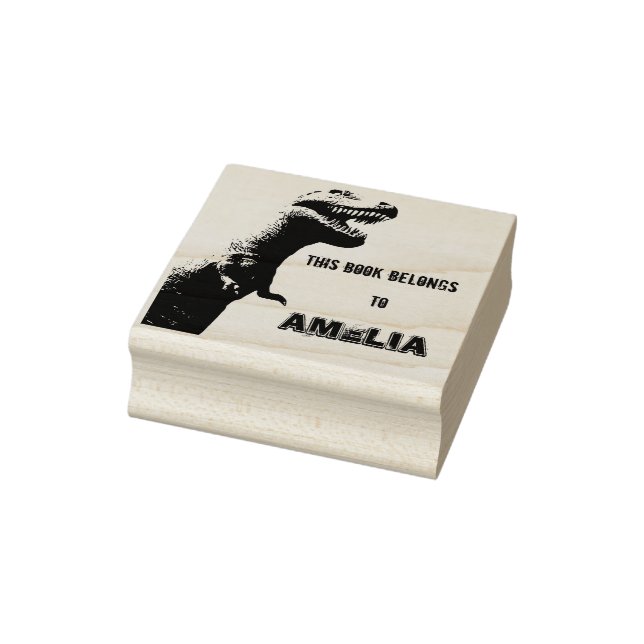 Personalised T-Rex - This book belongs to Rubber Stamp (Stamp)