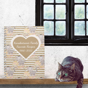 Personalised Tabby Cat Keepsake Recipe Book