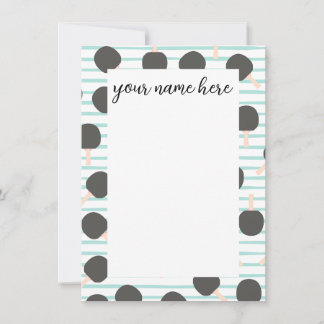 Personalised Table Tennis Notecards