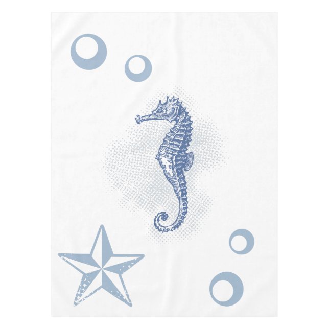 Personalised Tablecloth Seahorse Ocean Beach Water (Front)