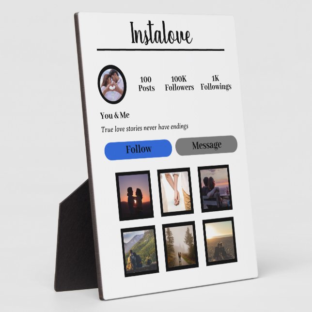 Personalised Tabletop Plaque with Easel (Side)