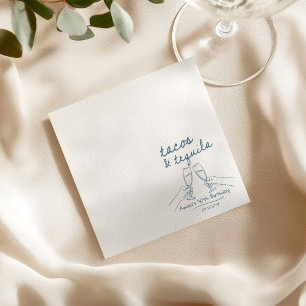 Personalised Tacos and Tequila Birthday Napkins