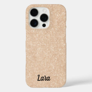 Personalised tan iPhone 16 Pro case