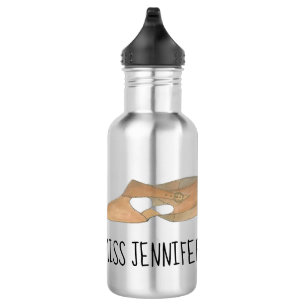 Personalised Tan Lyrical Modern Dance Shoe Teacher 532 Ml Water Bottle