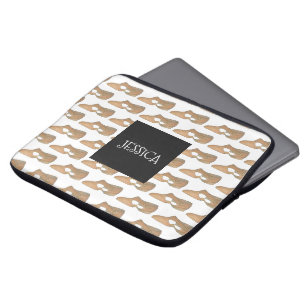 Personalised Tan Lyrical Shoe Dance Teacher Gift Laptop Sleeve