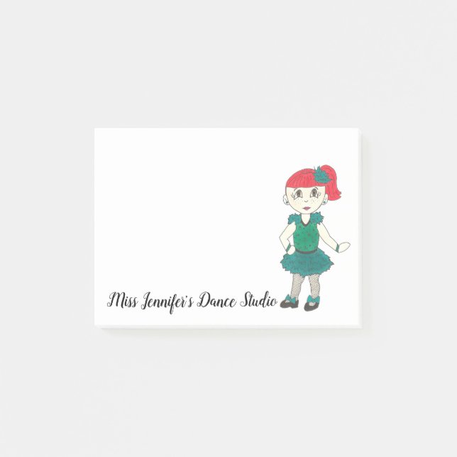 Personalised Tap Dance Teacher School Studio Gift Post-it Notes (Front)