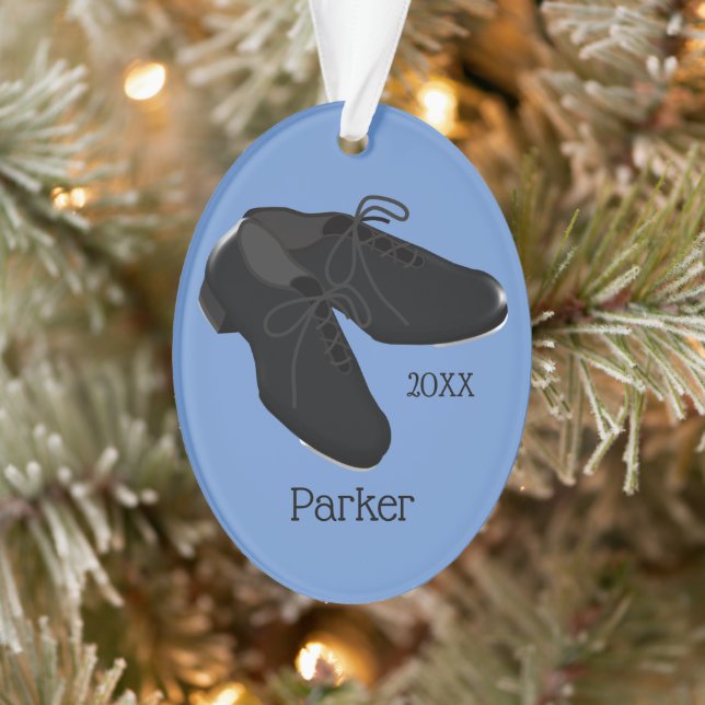 Personalised Tap Shoes Keepsake Ornament (Tree)