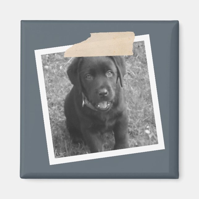 Personalised Tape and Photo Frame Design Magnet (Front)