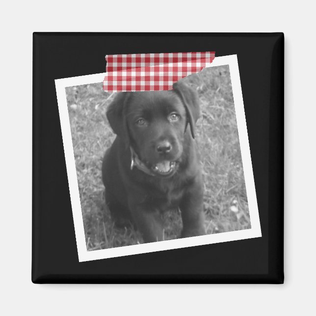 Personalised Tape and Photo Frame Design Magnet (Front)