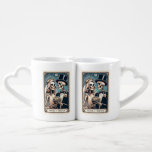 Personalised Tarot Card Wedding  Coffee Mug Set<br><div class="desc">Just married, skeleton bride and groom tarot card theme lover's mugs for newlyweds. Brings humour to the expression "til death do us part". Simply add the names of the newlyweds at the bottom of the illustration. I picture these mugs used by the new couple, then eventually displayed on a shelf...</div>