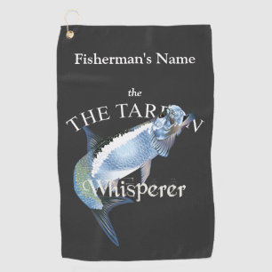 Personalised Tarpon Whisperer Dark Fishing Towel