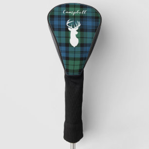 Personalised Tartan Christmas Clan Campbell Plaid Golf Head Cover