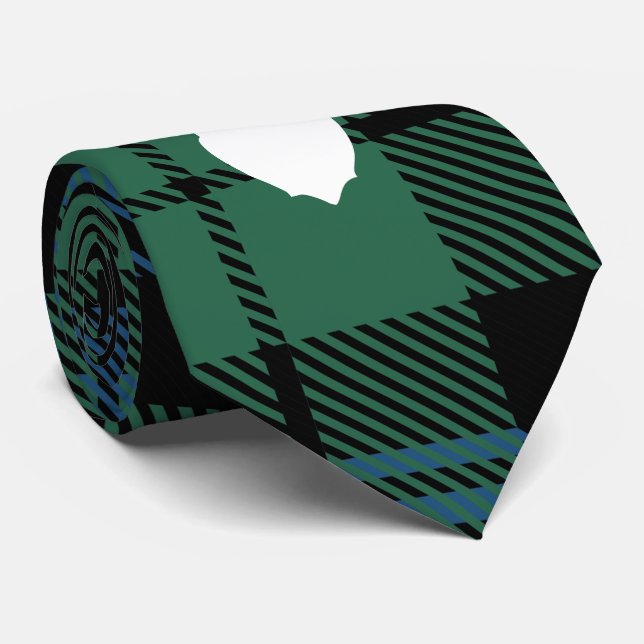 Personalised Tartan Christmas Clan Campbell Plaid Tie (Rolled)