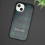 Personalised Tartan Clan Black Watch Plaid Custom  Case-Mate iPhone Case<br><div class="desc">Custom Clan Black Watch tartan blue green and dark grey check design phone case for anyone who loves classic and elegant cover for their treasured possessions. Perfect gift for family, dad, husband or other special gift giving occasions. Celebrate all things tradition and family clan with this cool Clan Black Watch...</div>