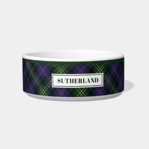Personalised Tartan Clan Sutherland Plaid Pattern Bowl