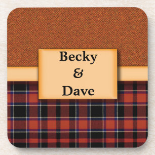 Personalised Tartan Coasters