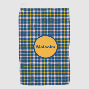 Personalised Tartan Golf Towel